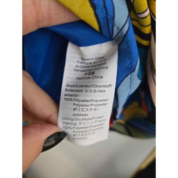 J.Crew Mercantile Tropical Print V-Neck Short Sleeve Dress - Picture 5 of 5